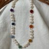 Collier en perle 7 chakras et perle d'eau douce pour homme