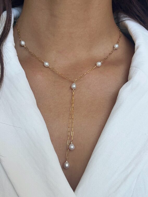 Collier perles d'eau douce en Gold Filled
