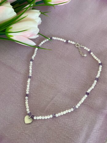 Collier en Améthyste et Nacre