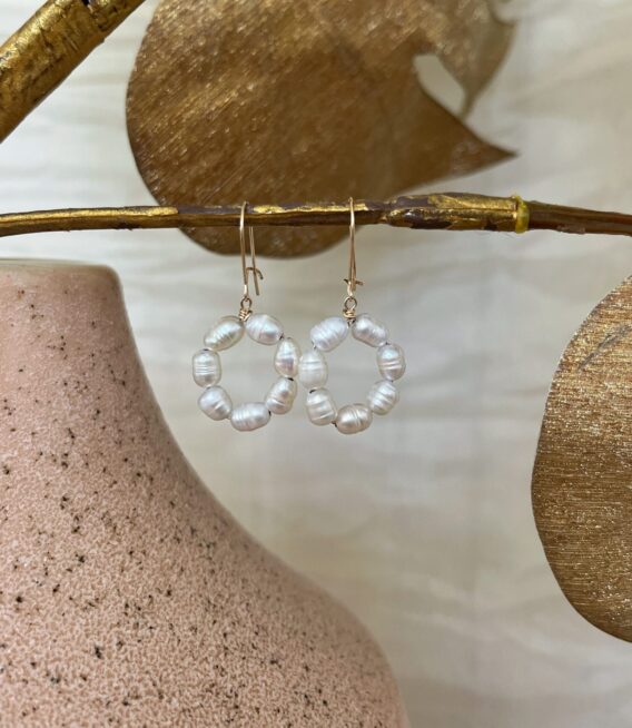 Boucles d'oreilles en perles d'eau douce