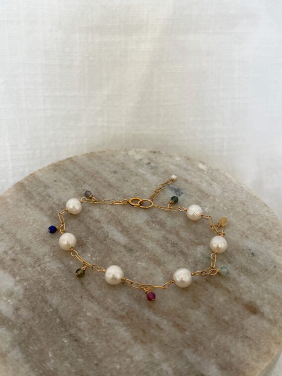 Bracelet en perles d'eau douce et perles mixtes