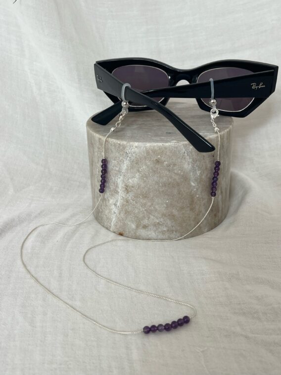 Chaîne de lunettes améthyste 1 (1) Bijou de lunettes en Améthyste