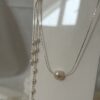 Chaîne de dos en perles d'eau douce en Argent 925