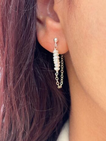 Boucles d'oreilles en perles d'eau douce en Argent 925
