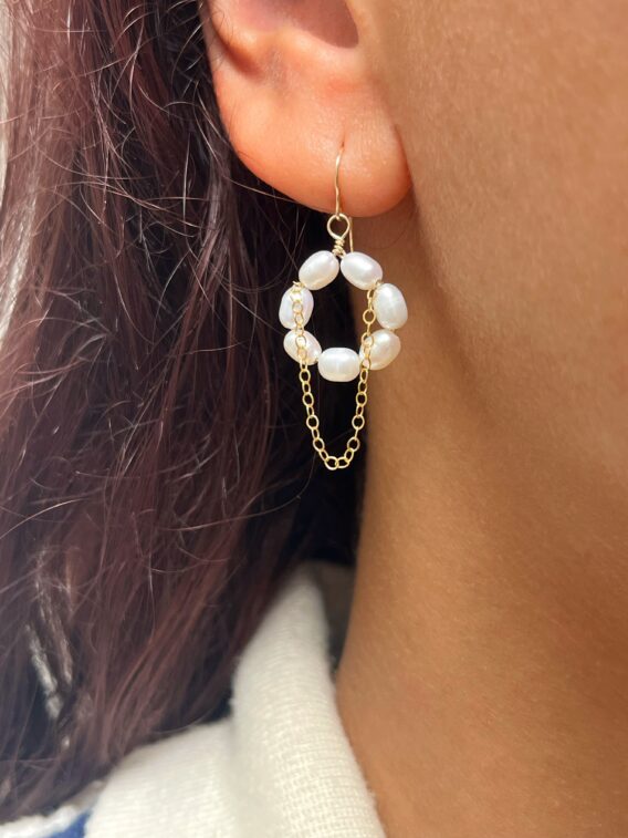 Boucles d'oreilles en perles d'eau douce