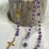Chapelet améthyste clair new 1 Chapelet en Améthyste clair et Cristal de roche
