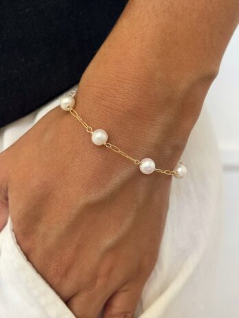 Bracelet ped ronde gf Bracelet en perles d'eau douce en Gold Filled
