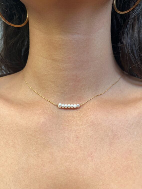 Collier en perles d'eau douce en Gold Filled