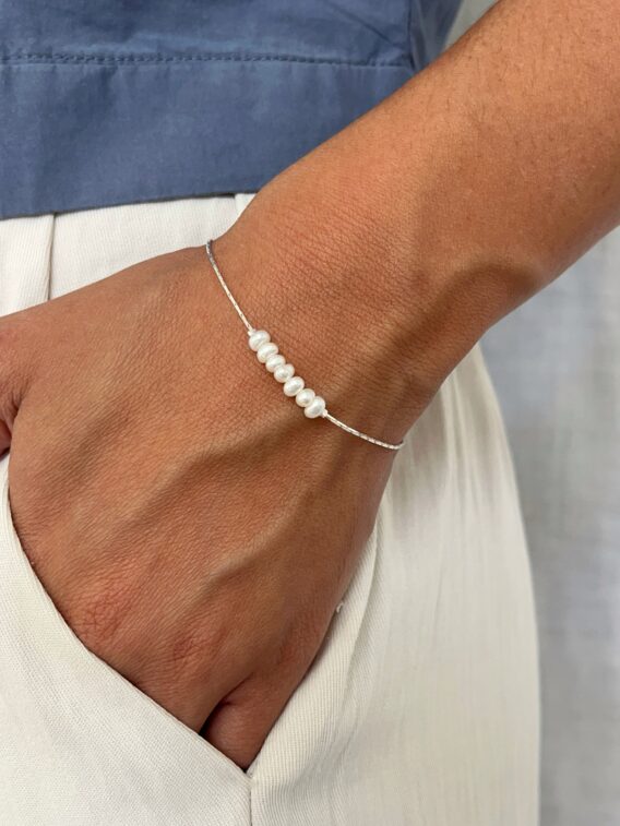 Bracelet en perles d'eau douce en Argent 925