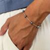 Bracelet en perles d'eau douce bleues en Argent 925