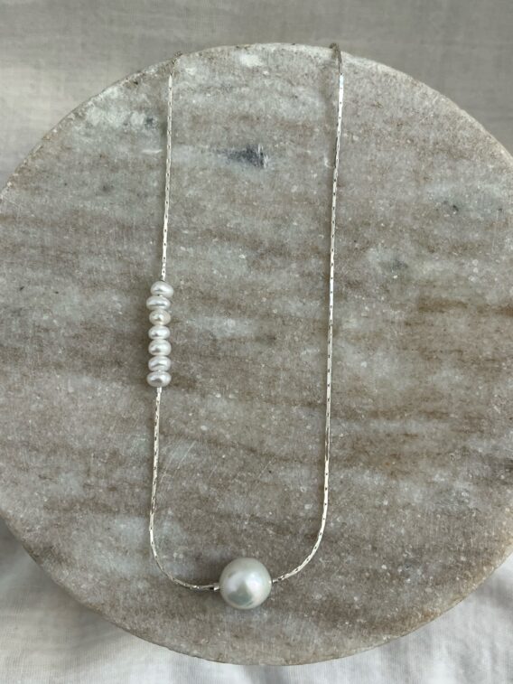 Collier en perles d'eau douce en Argent 925