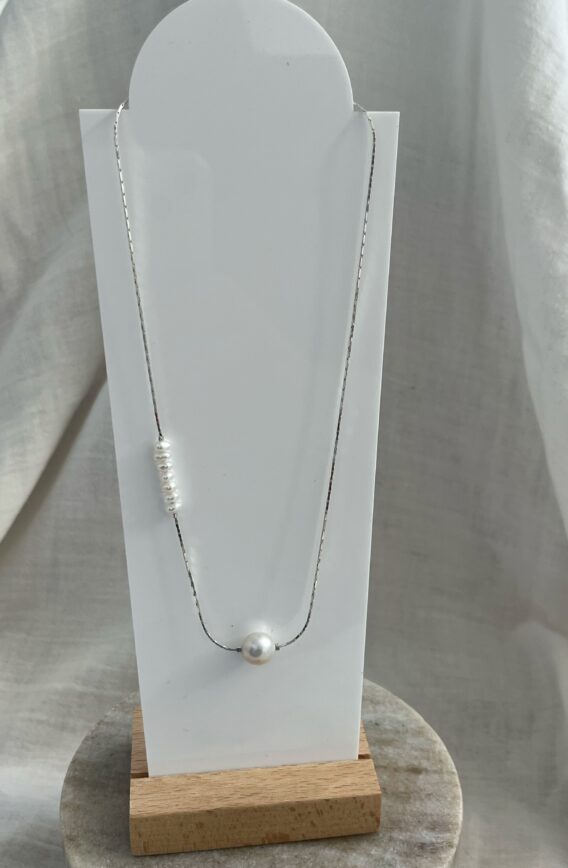Collier en perles d'eau douce en Argent 925