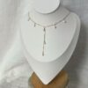 Collier petite ped cravate new 1 Collier en perles d'eau douce en Gold Filled
