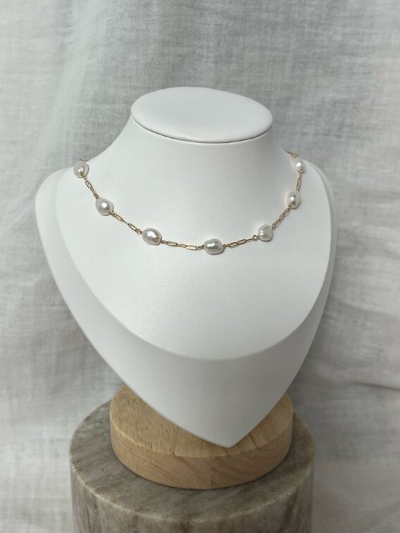 Collier rdc ped baroque new 1 Collier en perles d'eau douce en Gold Filled