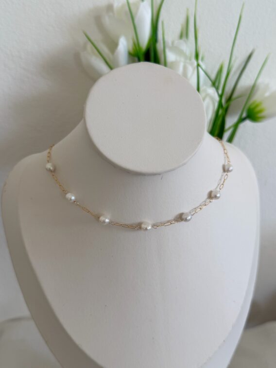 Collier en perles d'eau douce en Gold Filled