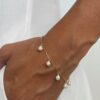 Bracelet ped moyenne qui pend Bracelet en perles d'eau douce en Gold Filled