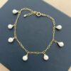 Bracelet ped moyenne qui pend 1 Bracelet en perles d'eau douce en Gold Filled