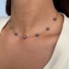 Collier ped bleues gf simple Collier perles d'eau douce bleue en Gold Filled