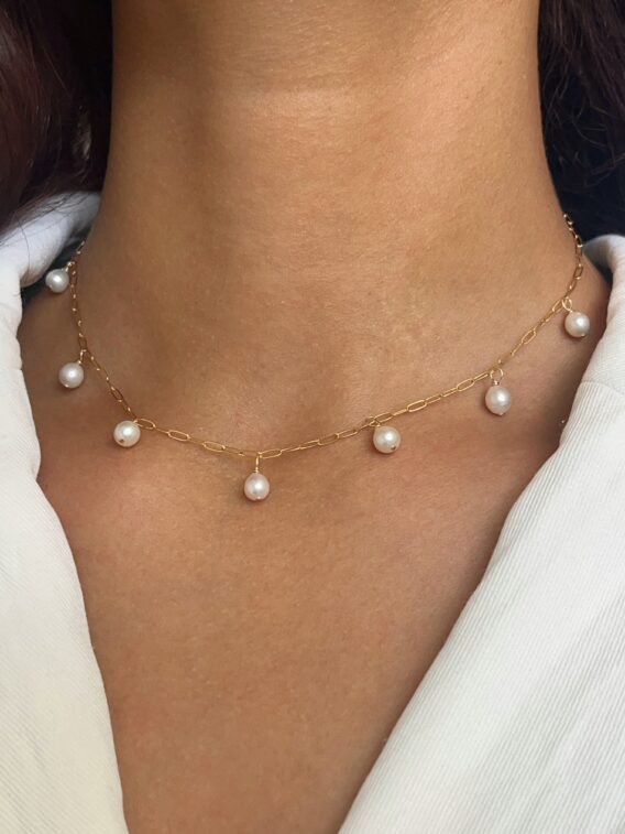 Collier en perles d'eau douce en Gold Filled