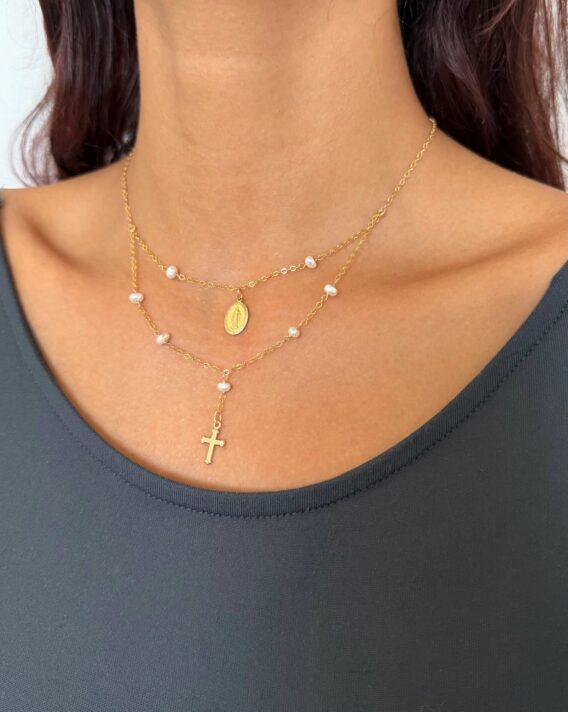 Collier perles d'eau douce en Gold Filled