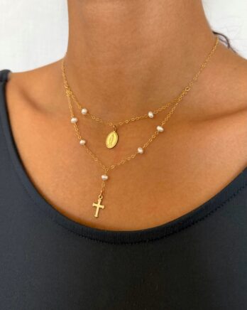 Collier perles d'eau douce en Gold Filled