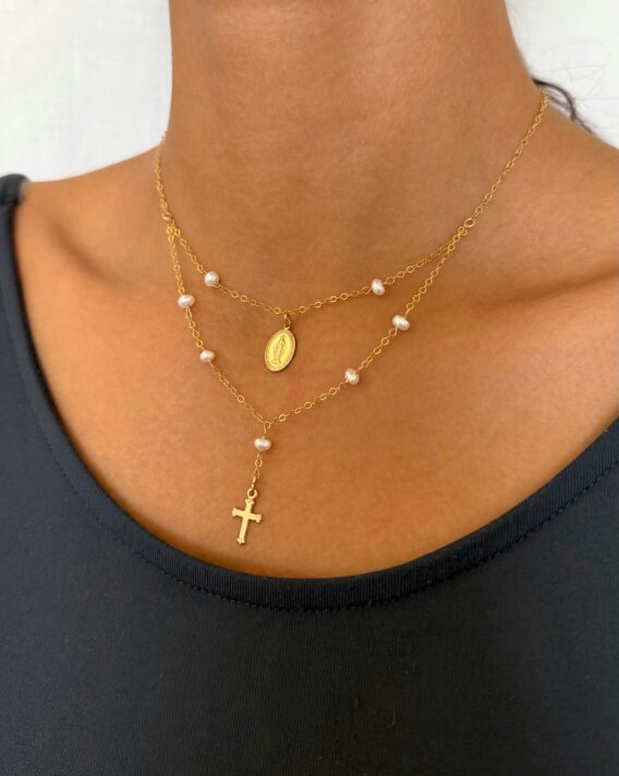 Collier perles d'eau douce en Gold Filled