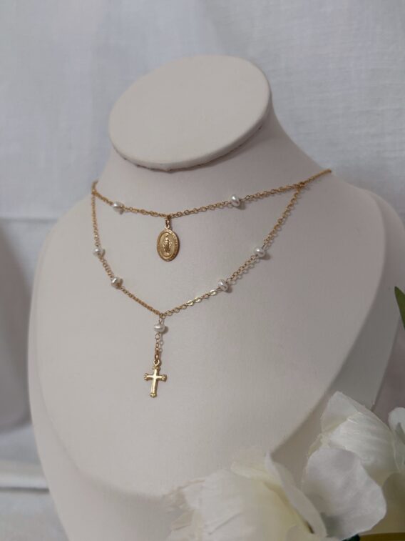 Collier perles d'eau douce en Gold Filled