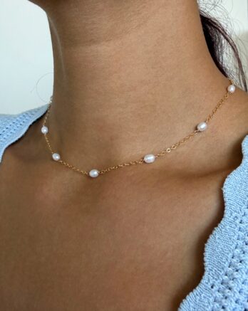 Collier en perles d'eau douce en Gold Filled