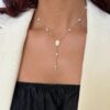 Chapelet ped gf 3 Collier façon chapelet Perles d'eau douce en Gold Filled