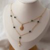 Collier en Emeraude en Gold Filled