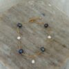 Bracelet perles d'eau douce blanche et bleue en Gold Filled