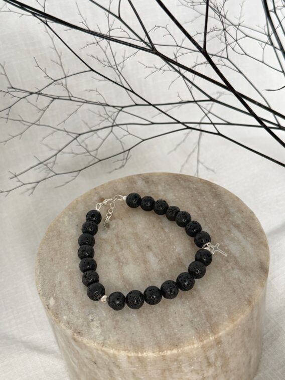 Bracelet Pierre de lave en Argent 925