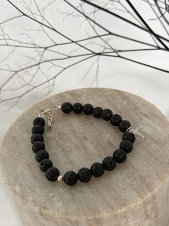 Bracelet Pierre de lave en Argent 925